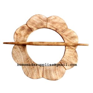 Curtain Tie-back Holder Ring with Stick full Wooden with different Color and Natural finishes #7681