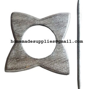 Curtain Tie-back Holder Ring with Stick full Wooden with different Color and Natural finishes #7682