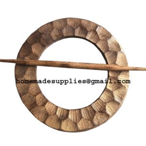 Curtain Tie-back Holder Ring with Stick full Wooden with different Color and Natural finishes #7683