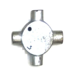 Cast Iron 4 Way Junction Box 100x100x Pipe size 18mm #2982