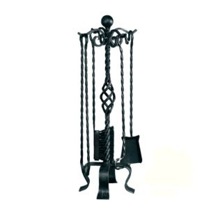Hand Forged Iron Fireplace Tools Set 700mm #3468