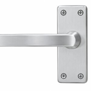 ALUMINUM DOOR HANDLE ON PLATE 100x105mm#2295