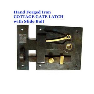 Hand Forged Iron And Forged Iron Spring Gate Latch Set +100mm #3144
