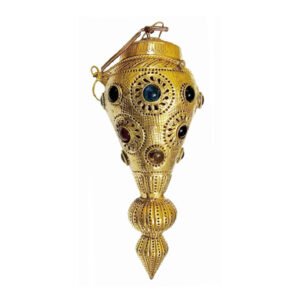 Brass Hanging Lamp up your Home with Multi Studs Antique Lamp like light adapts well to any Garden, Patio, Lawn, Porch, Corridors, Stair Lighting, Cafe, Bars, Kitchen, Dining Room, Office Tables, Entryway, etc 150mm #9050