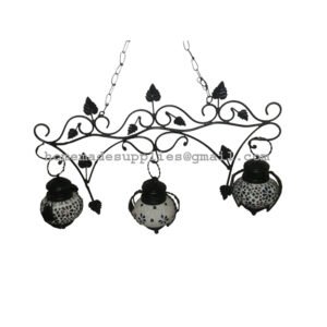 Hanging Lights Wrought Iron Wooden Home Decoration Handicrafts #31051