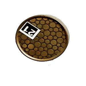 BRASS+ WOOD CABINET KNOB HANDMADE 35mm #2251  (Set of 6 Pcs)