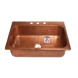 Copper Kitchen Sink 28x20x10 Inch #3472
