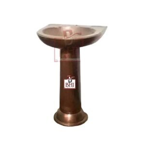 PEDESTAL COPPER WASH BASIN 24x22x35 Inch#3473