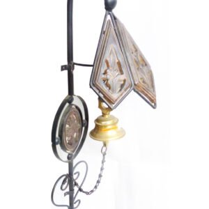 Iron Decorative Brass Door Calling Bell Lampshade Style with Pulling Chain 680x210x205mm # 2389