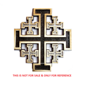 Jerusalem Wall Cross Church Decoration Christian Wall Cross Hanging Plaque Brass Antique