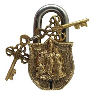 Vintage Handmade Door Lock - Radha Krishina For Antique Doors  110mm #6318