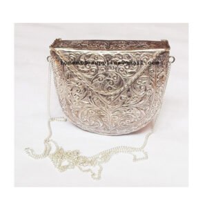 Metal Brass Women's Beautiful Handbag Party Bridal Clutch Purse Trend Overseas Girls/Women Handle Clutch Brass metal bag Ethnic Clutch 135mm #9058