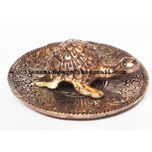 Beautiful Metal Bhagwan Idol Sculpture Statue Murti Metal for Mandir/Office Desk/Car/Multi Purpose (Luck Turtle)  125mm #9052