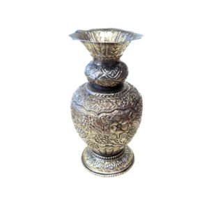 Brass Flower Vase is an elegant decorative piece It serves as an Eye-Catching Center Piece for Various settings like Dining Tables, Floor Decorations, Center Tables, Side Tables, and Entryways 290mm #3790