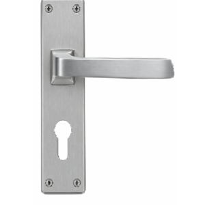 ALUMINUM DOOR HANDLE ON PLATE 155mm#636