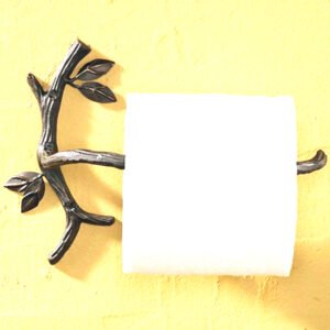 Cast Iron Retro Collections Tree Style Toilet Paper Holder - Wall Mounted -Toilet Paper Holder for Bathroom Black Finish #6331