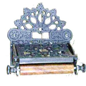 Cast Iron Toilet Paper Holder – Victorian Style Wall Mounted - Toilet Loo Roll Holder - Novelty Black Finish 210mm #1381