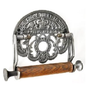 Cast Iron The Crown Toilet Fixture Toilet Roll Holder - Wall Mounted - Victorian Style Toilet Paper Holder for Bathroom – Novelty Natural Finish 190mm #6353