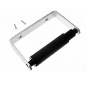 Aluminium Toilet Paper Roll Holder with Black Roller Fitting Antique Style Enamel Toilet Paper Holder Wall Mount Bathroom Hand Towel Bar Rustic Decor Satin Anodised Finish 135mm #2838