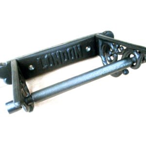 Cast Iron Vintage London Railways Victorian Cast Metal Wall Mounted Toilet Loo Roll Holder Natural Finish - #6434