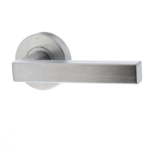 ALUMINIUM DOOR HANDLE ON ROSE 50mm Rose x 125mm Handle #1069