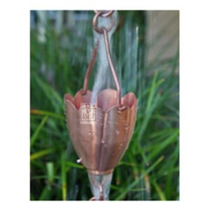 Copper Rain Chain Kumo Cups 8.5 Foot #7669