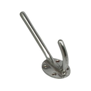 Polish Chrome Aluminum Hat & Coat Hook Victorian Hanger #20305