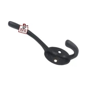 Cast Iron Hat & Coat Hook 100mm #1612 Black Finish