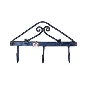 Hand Forged Iron Wall Hook-Three Hangers 175mm #237
