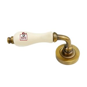Brass Lever On Rose With Ceramic Grip 115mm #1561