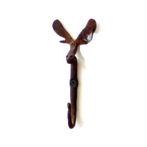 Hand Forged Iron Moose Wall Hook Animal Viking head style 150mm #3300