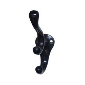 Cast Iron Hat & Coat Hook 90mm #1580 Black Finish