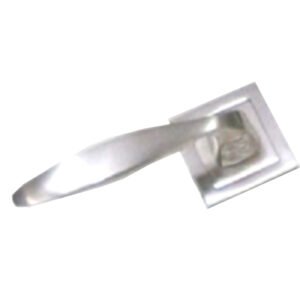 Zinc Door Handle On Square Rosette 130mm #2704