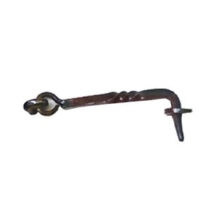 Antique Handforge Barn Door Iron Hook Latch Folk Art Scandinavia Wrought Iron Gate Cabin Hook 110mm #3159