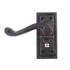 Cast Iron Door Handle On Plate 115mm #1452