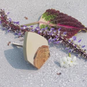 CABINET KNOB RESIN WITH WOOD 50mm #6439 (Set of 6 Pcs)