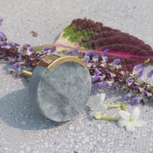 CABINET KNOB GREY MARBLE 37mm #6455 (Set of 6 Pcs)