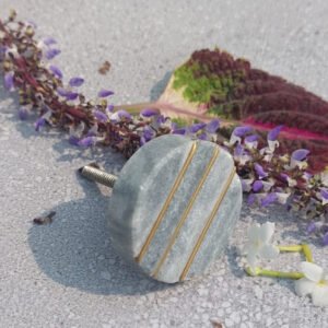 CABINET KNOB GREY MARBLE 40mm #6459 (Set of 6 Pcs)