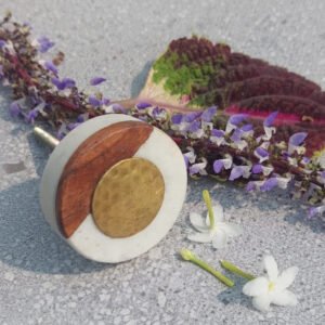 CABINET KNOB MARBLE WOOD 40mm #6470 (Set of 6 Pcs)