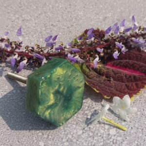 CABINET KNOB GREEN RESIN 38mm #6500 (Set of 6 Pcs)