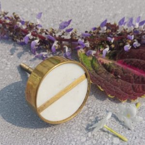 CABINET KNOB BRASS MARBLE 38mm #6524 (Set of 6 Pcs)