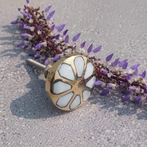 CABINET KNOB BRASS MOP 35mm #6558 (Set of 6 Pcs)