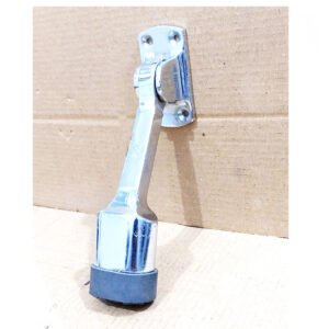 Aluminum Kick Down Door Stop Holder Aluminum Door Stay Rubber Flip Down Door Stop Keep The Door Stay Open for Garage Gate Office Home with Screw 150mm #6568