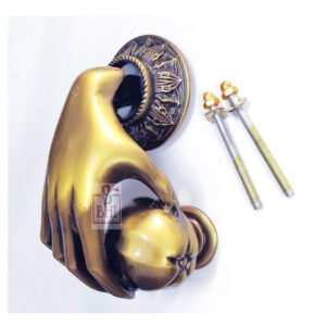 Brass Hand Knocker With Apple 230mm #6347