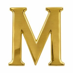Brass Door Sign Letter “M” Door House Letters 80mm #927