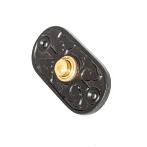 Cast Iron Door Bell Push Button Oval  80mm #1038