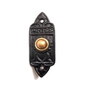 Cast Iron Door Bell Button Oblong Press 95mm #1044