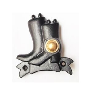 Cast Iron Door Bell Push Button Boot 90mm #1033