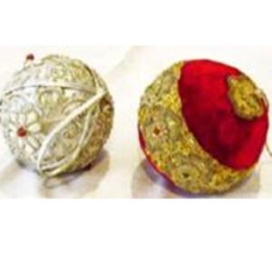 Christmas Hangings Soft Zari Embroidery Hanging Balls #33172