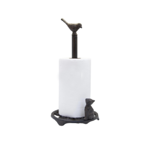 Cast Iron Retro Collections Traditional Toilet Paper Holder - Wall Mounted -Toilet Paper Holder for Bathroom Black Finish #6366